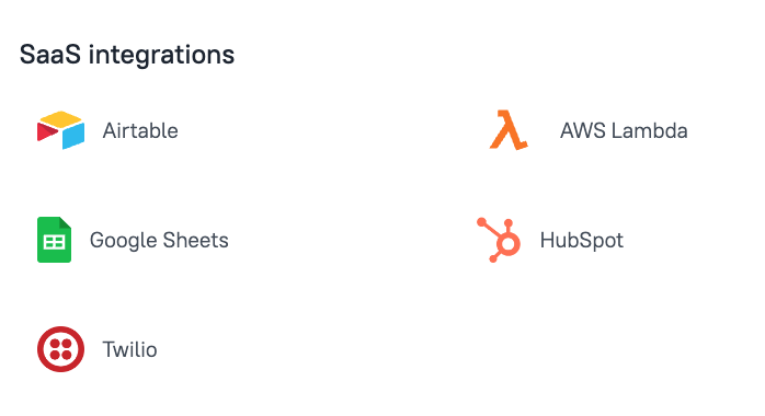 SaaS integrations