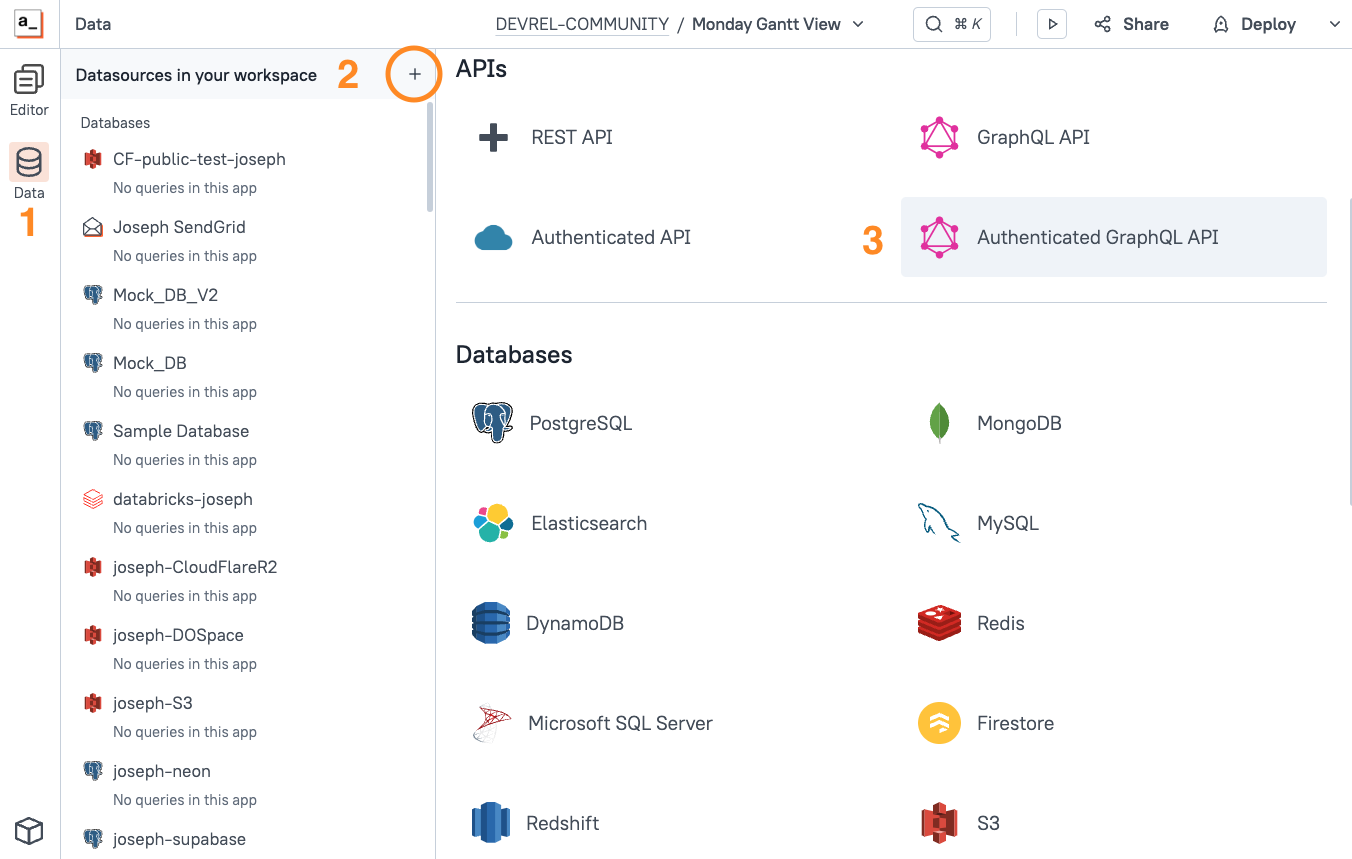 create graphql datasource