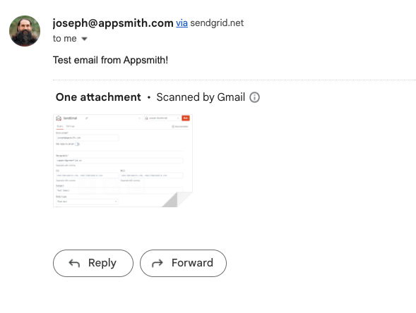 attachment email