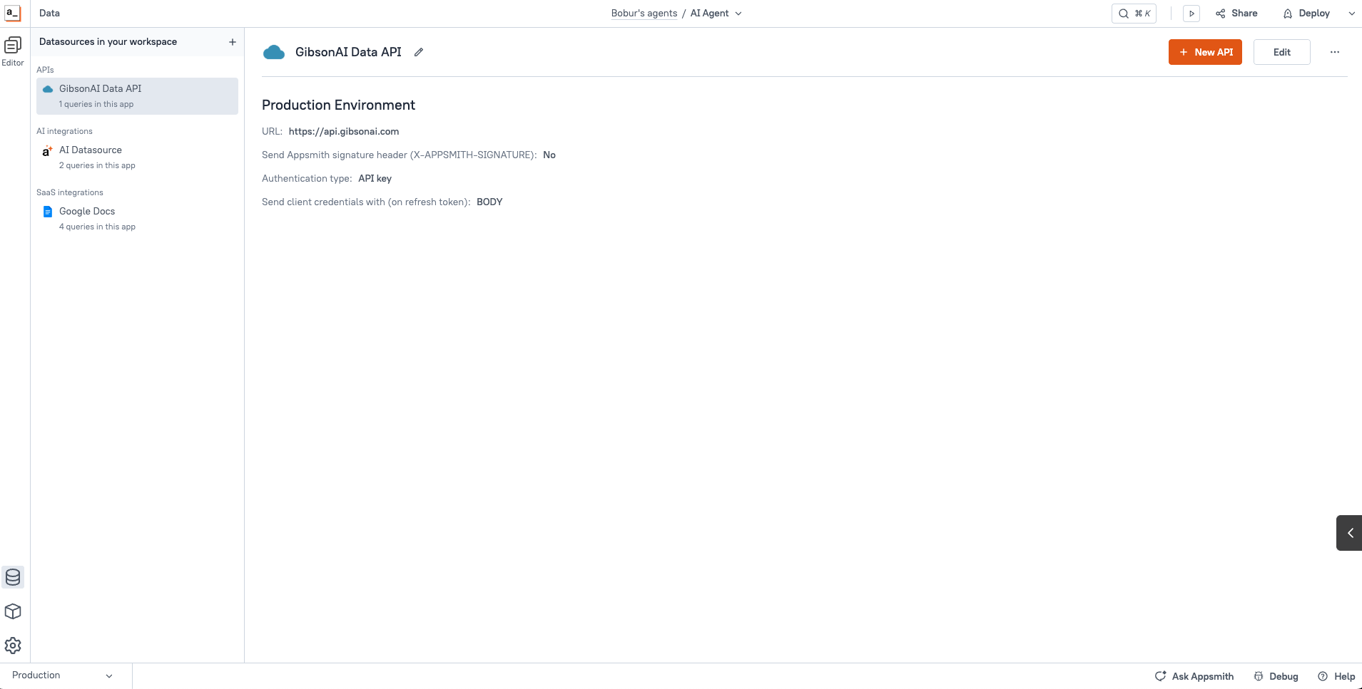 Connect the GibsonAI Data API