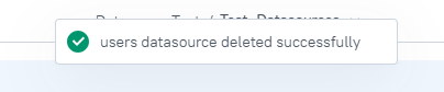 datasource deleted successfully 