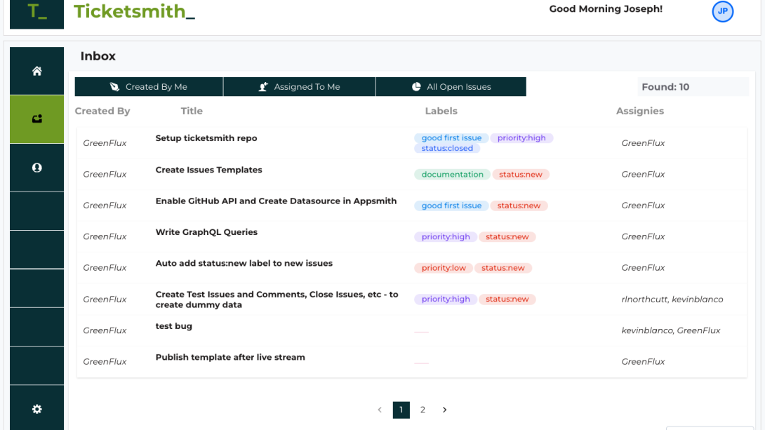 Ticketsmith: Zendesk Clone with Github GraphQL