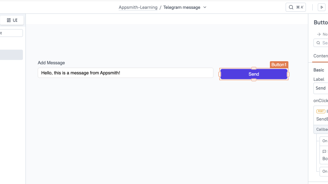 Integrating with the Telegram Bot API Using Appsmith