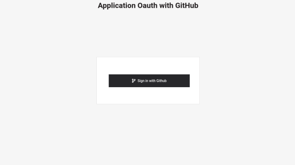 Oauth with Github