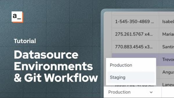 How To Use The Git & Datasource Environments Workflow Appsmith