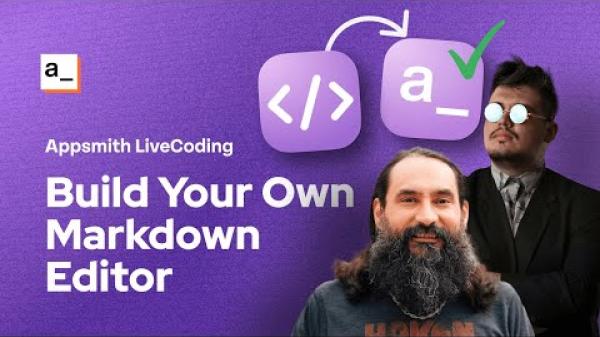 Build Your Own Markdown Editor with Appsmith - Live! | Appsmith ...