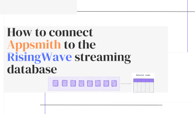 How to Connect Appsmith to the RisingWave Streaming Database cover image