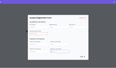 Multi Step Form - to Register a College Student cover image