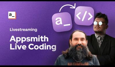 Thumbnail for the Appsmith March Live Coding video