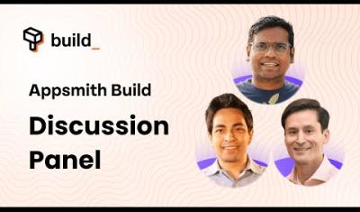 Thumbnail for the Appsmith BUILD 2024 - Discussion Panel with Anirup Dutta (Twilio) & Thomas Zwick (OMRON) video