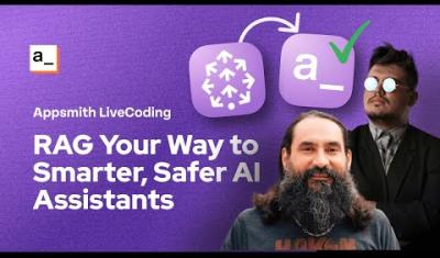 Thumbnail for the RAG Your Way to Smarter, Safer AI Assistants: Appsmith + Pinecone video