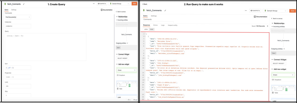Create and Run Query