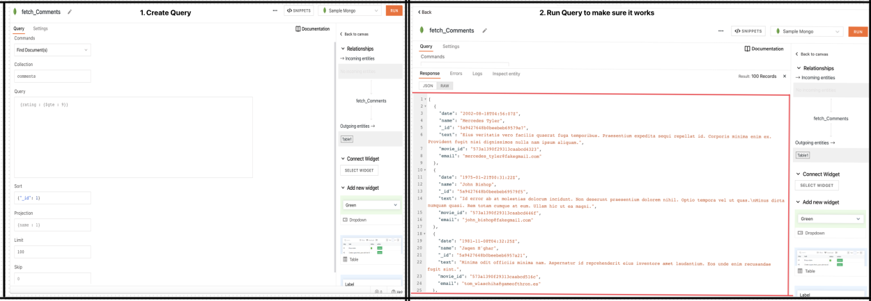 Create and Run Query 