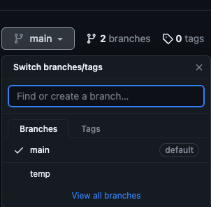 Default Branch in Repo