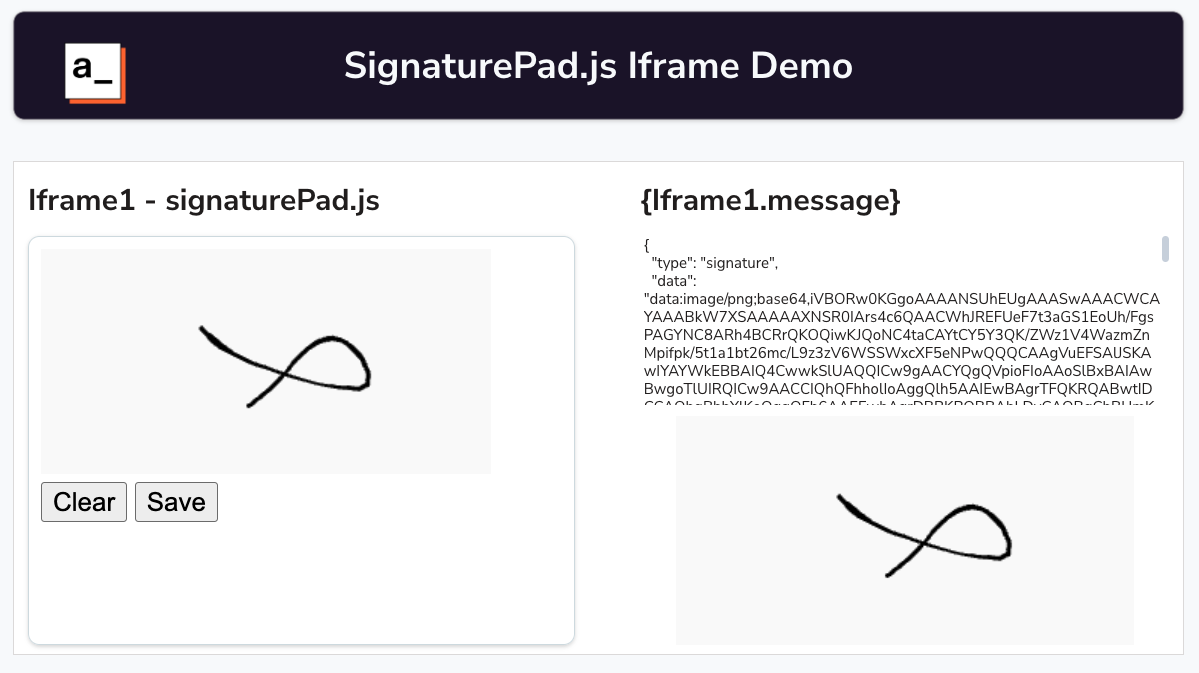 SignaturePad demo