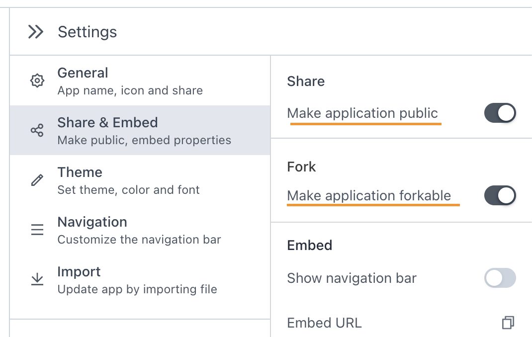 make app public and forkable