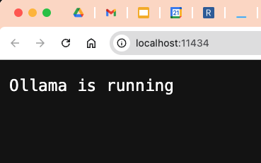 ollama is running