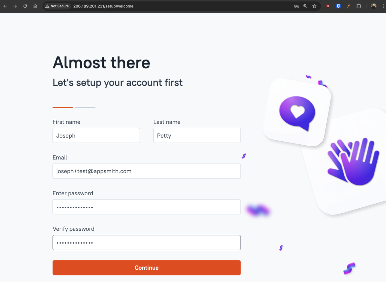 appsmith onboarding