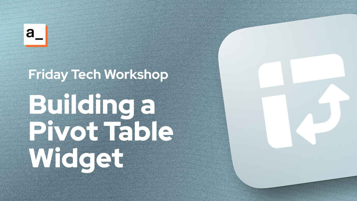 Cover iamge for Building A Pivot Table Custom Widget, Feat. Mockoon Mock API